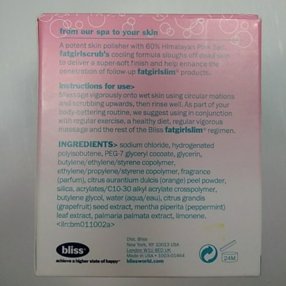 SOLD! Bliss fat girl scrub body exfoliator - Picture 2 of 2